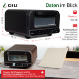GIU Elektrischer Pizzaofen - Starker Elektro-Ofen fรผr neapolitanische Pizza | Backofen, Pizzaofen, elektrisch, Electric Oven | รber 400 Grad FusionHeat-Tech | Genieรe Steinofen-Geschmack Zuhause