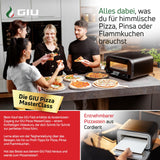 GIU Elektrischer Pizzaofen - Starker Elektro-Ofen fรผr neapolitanische Pizza | Backofen, Pizzaofen, elektrisch, Electric Oven | รber 400 Grad FusionHeat-Tech | Genieรe Steinofen-Geschmack Zuhause