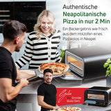 GIU Elektrischer Pizzaofen - Starker Elektro-Ofen fรผr neapolitanische Pizza | Backofen, Pizzaofen, elektrisch, Electric Oven | รber 400 Grad FusionHeat-Tech | Genieรe Steinofen-Geschmack Zuhause