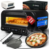 GIU Elektrischer Pizzaofen - Starker Elektro-Ofen fรผr neapolitanische Pizza | Backofen, Pizzaofen, elektrisch, Electric Oven | รber 400 Grad FusionHeat-Tech | Genieรe Steinofen-Geschmack Zuhause