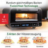 GIU Elektrischer Pizzaofen - Starker Elektro-Ofen fรผr neapolitanische Pizza | Backofen, Pizzaofen, elektrisch, Electric Oven | รber 400 Grad FusionHeat-Tech | Genieรe Steinofen-Geschmack Zuhause