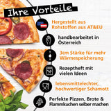 PIMOTTI Pizzastein 2cm Pizzastein fรผr Backofen Brotbackstein aus echtem Schamott eckig Backstein fรผr Backofen Pizza Steinplatte fรผr Back Ofen Grill Gasgrill Pizza Stone