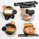 PIMOTTI Pizzastein 2cm Pizzastein fรผr Backofen Brotbackstein aus echtem Schamott eckig Backstein fรผr Backofen Pizza Steinplatte fรผr Back Ofen Grill Gasgrill Pizza Stone