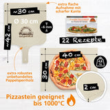 PIMOTTI Pizzastein 2cm Pizzastein fรผr Backofen Brotbackstein aus echtem Schamott eckig Backstein fรผr Backofen Pizza Steinplatte fรผr Back Ofen Grill Gasgrill Pizza Stone