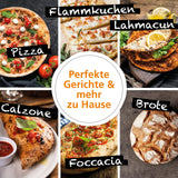 PIMOTTI Pizzastein 2cm Pizzastein fรผr Backofen Brotbackstein aus echtem Schamott eckig Backstein fรผr Backofen Pizza Steinplatte fรผr Back Ofen Grill Gasgrill Pizza Stone